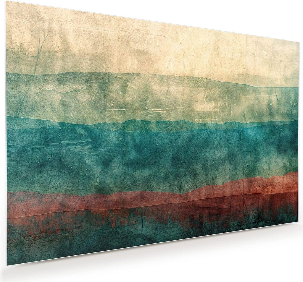 Glasbild 120x80cm in XXL für Wohnzimmer, Schlafzimmer Motiv Verwaschene Streifen