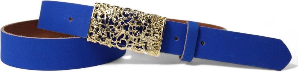 FRONHOFER Damen Ledergürtel Blumenschließe gold 3 cm, echt Leder, floral