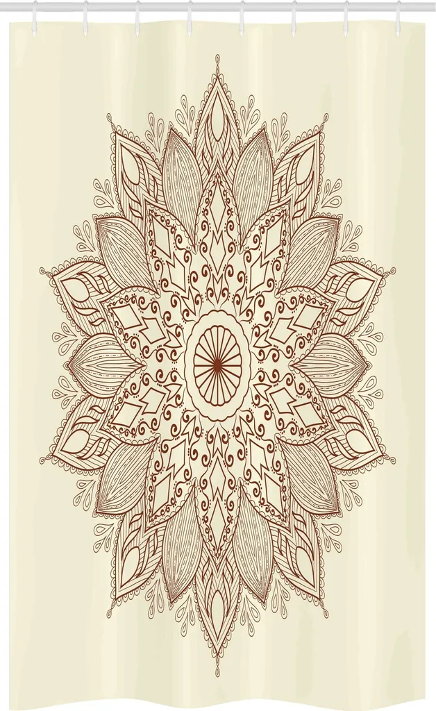 Tenda da Doccia Design Mandala Marrone ABAKUHAUS | 120x180 per Bagni Moderni