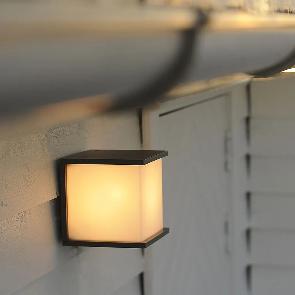Éclairage Extérieur Design pour Terrasse et Entrée - Applique Cube E27 - 6