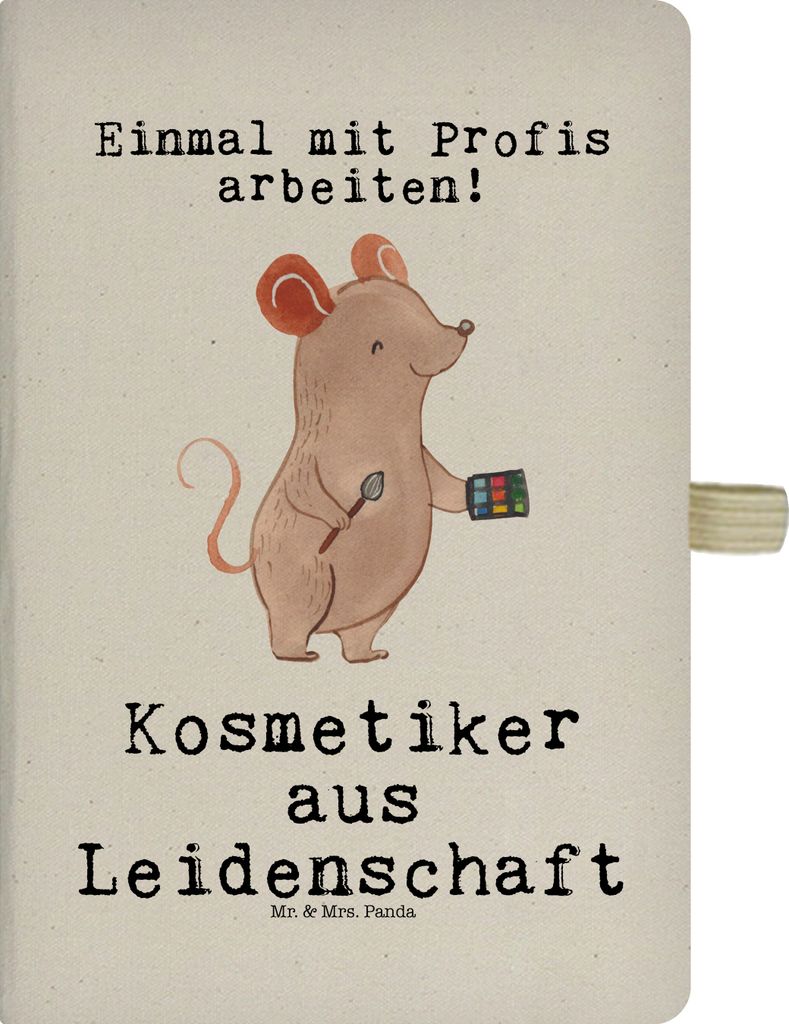 Mr. & Mrs. Panda Kladde Kosmetiker Leidenschaft - Transparent - Geschenk, Visagist, Tagebuch, Ausbildung, A5 Notizbuch, Lustig, kariertes, Beauty S...