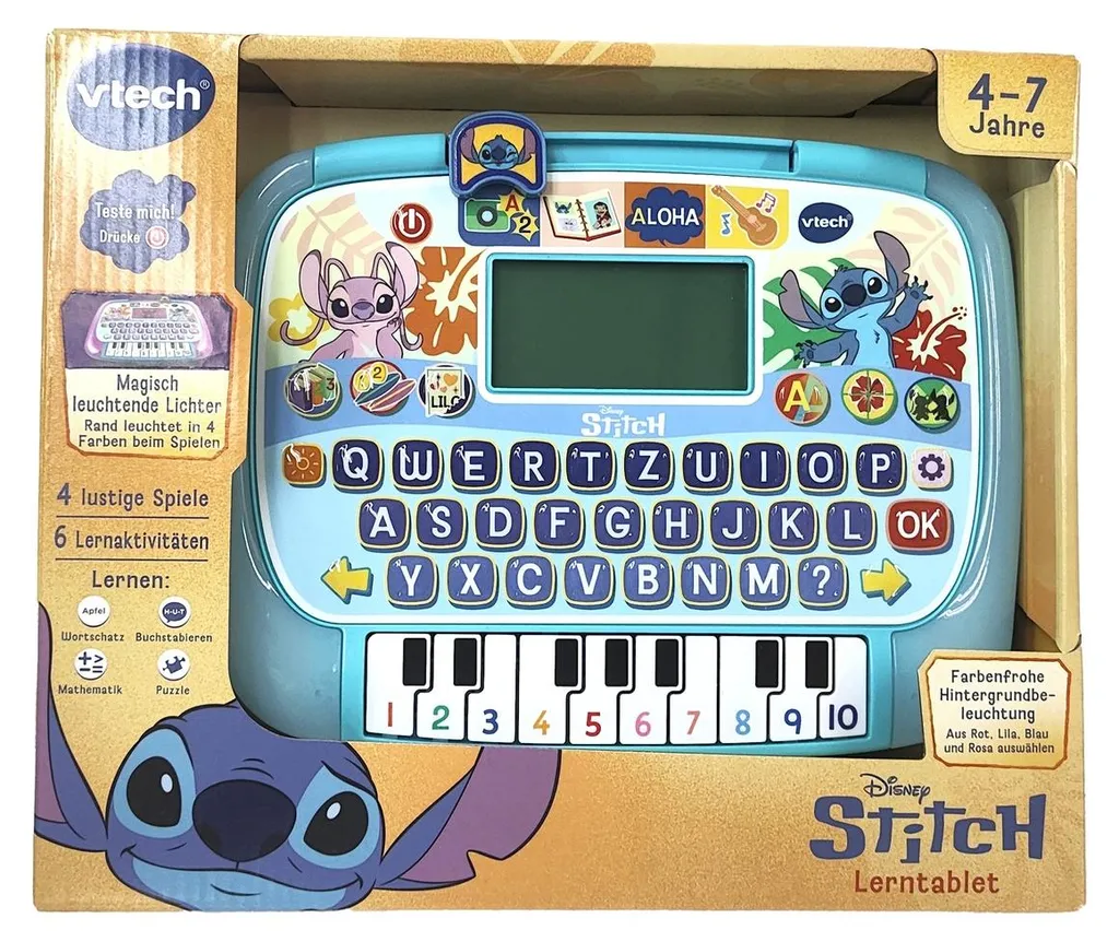 Tablette Éducative Stitch V-Tech : Apprentissage Ludo-Éducatif Bleu
