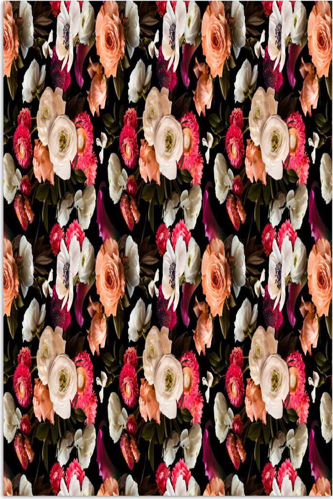 MuchoWow Poster Blumen - Farbe - Muster 20x30 cm - Papierdruck