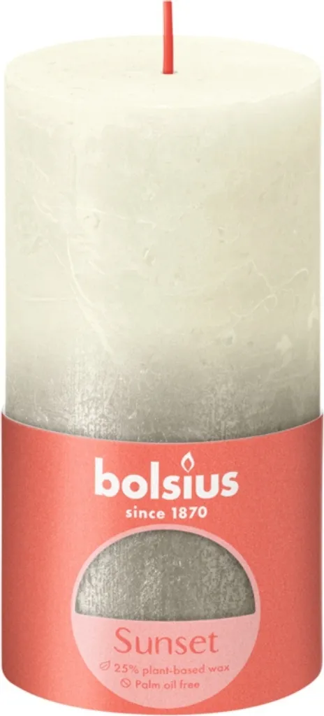 Bolsius Candela Colonna Rustica Champagne Metallic Set Eventi - 2