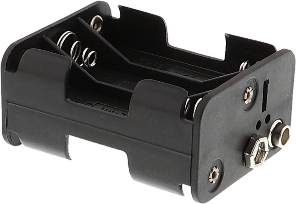 Batteriefach - 6x AA (9V), mit Clip Anschluss