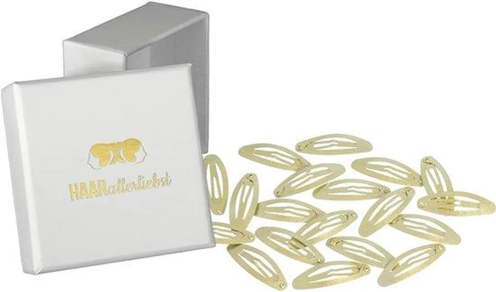 Pinces à Cheveux Plates Dorées 5cm en Lot de 20 pour Coiffage Femme