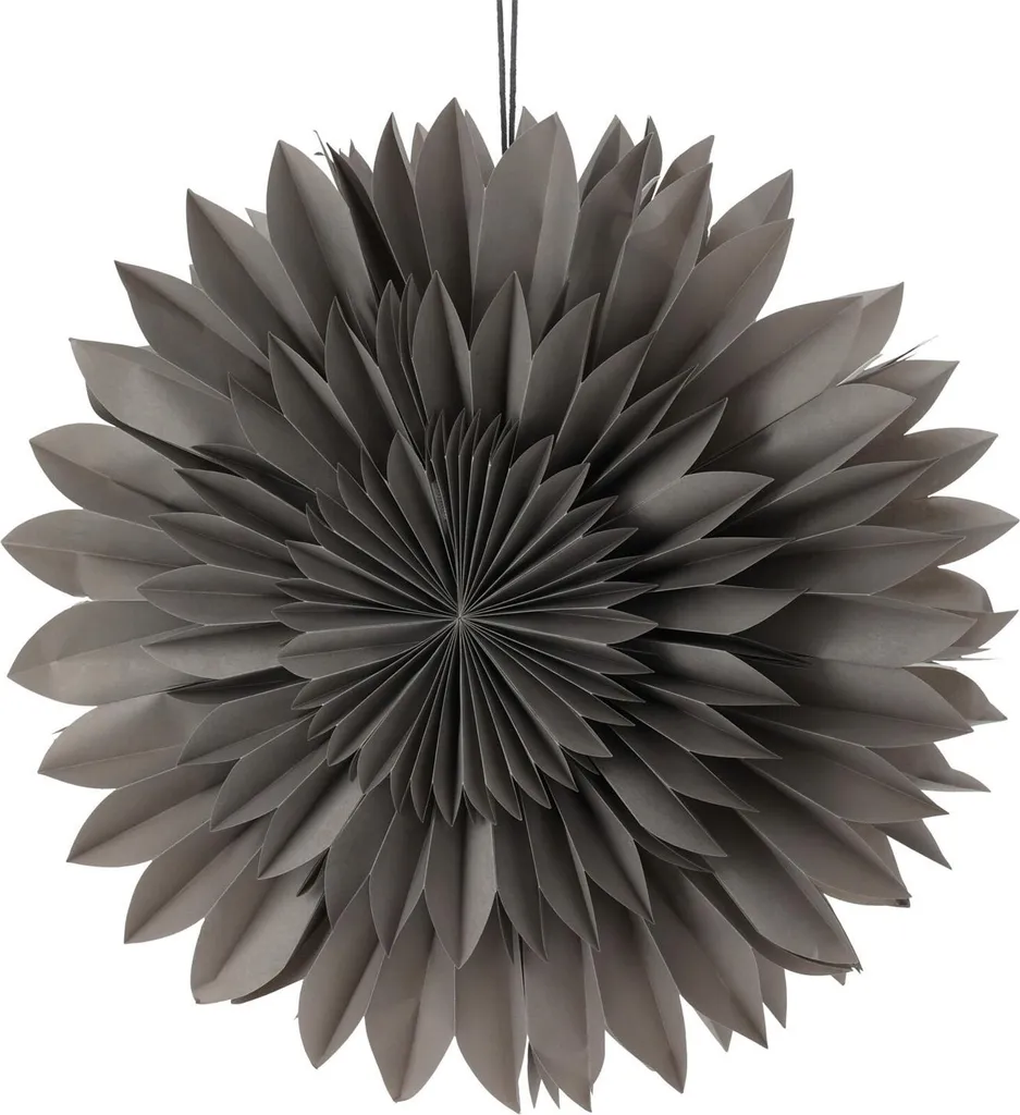 Étoile de Noël 50 cm en papier blanc avec motifs perforés et suspension