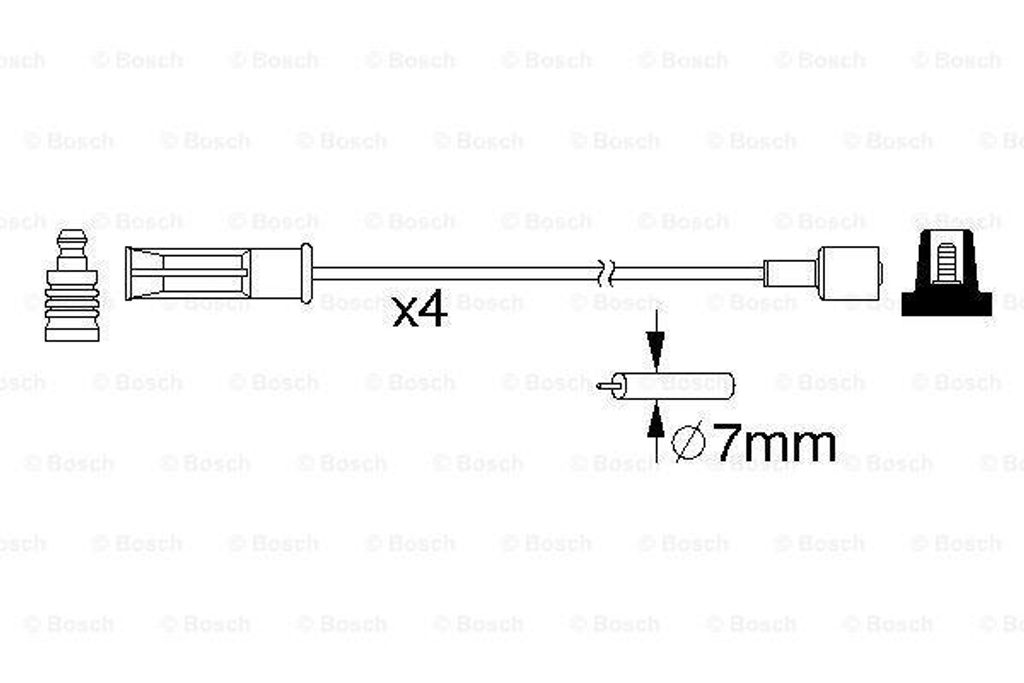 BOSCH Zündleitungssatz Zündkabelsatz 0 986 357 184