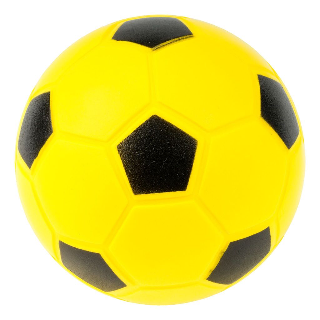 Sport-Thieme Weichschaumball "PU-Fußball", Gelb-Schwarz, 15 cm
