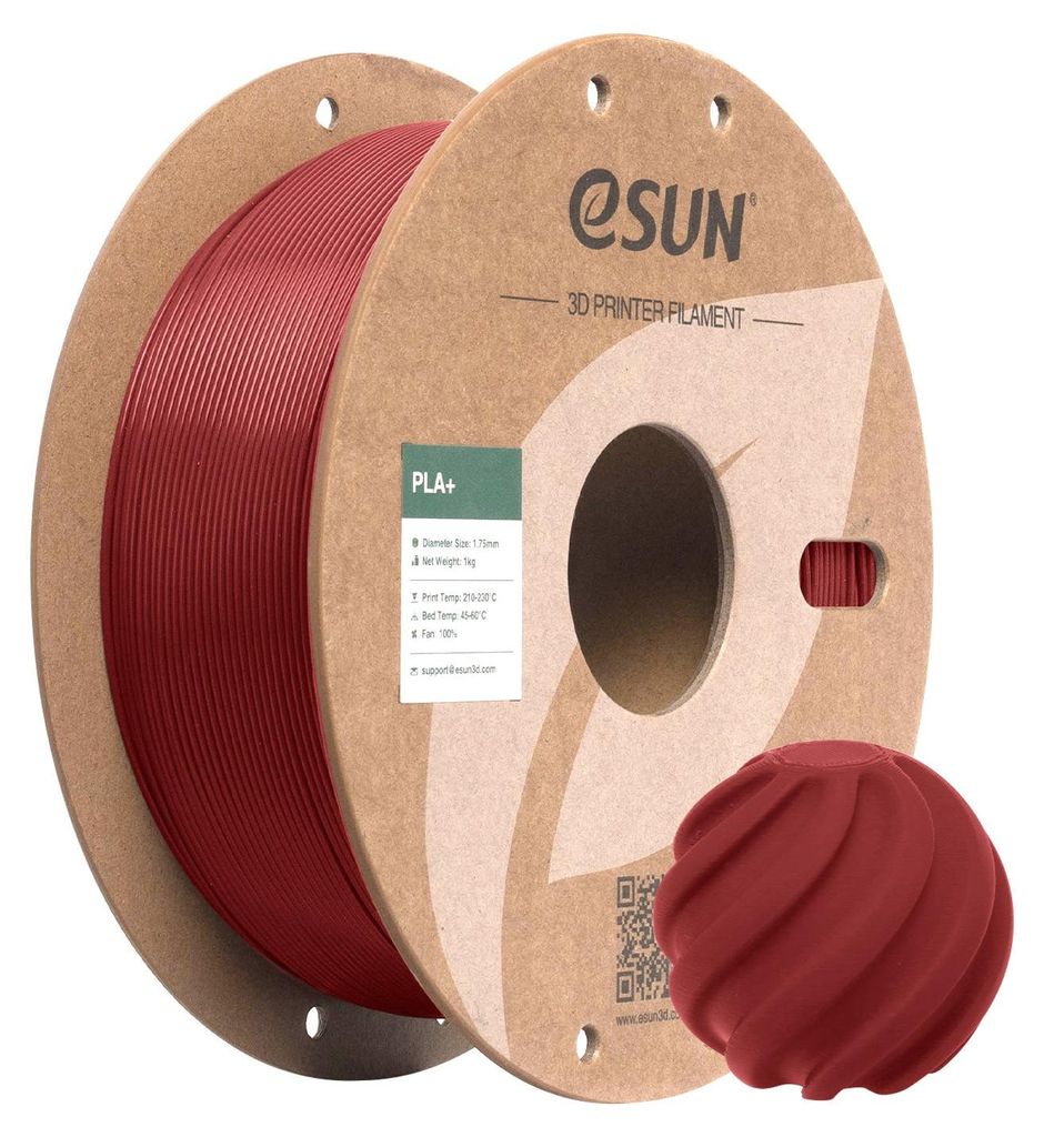 eSUN PLA+ Filament Feuerwehrrot 1,75 mm 1KG Produktbild 