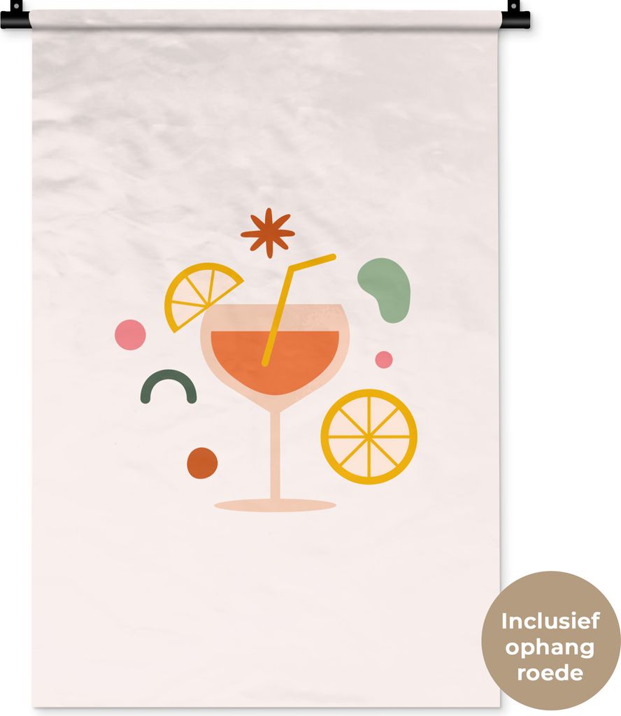 MuchoWow® Wandteppich Wandbehang Cocktail - Sommer - Produktbild 
