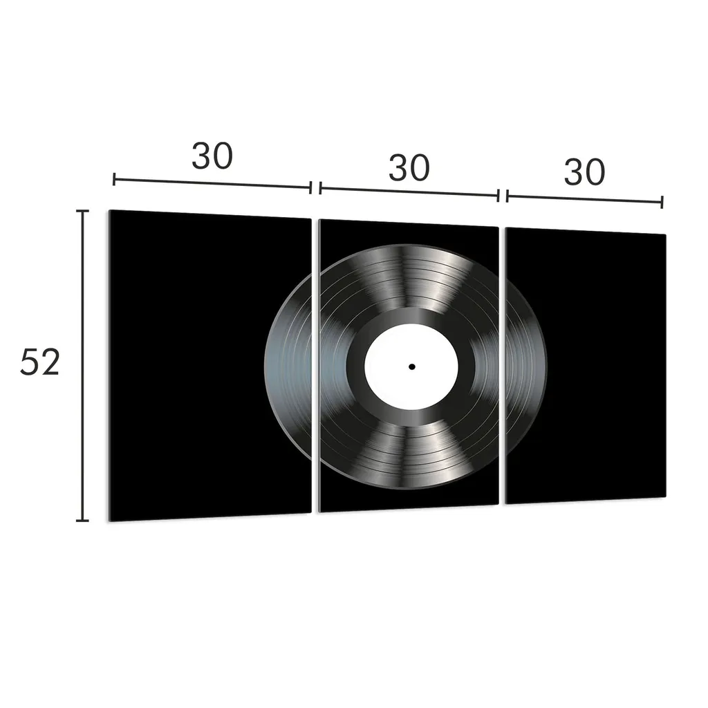 Copri Piano Cottura Vetroceramica 3 Pezzi 30x52 | Protezione Vinile Nero - 2