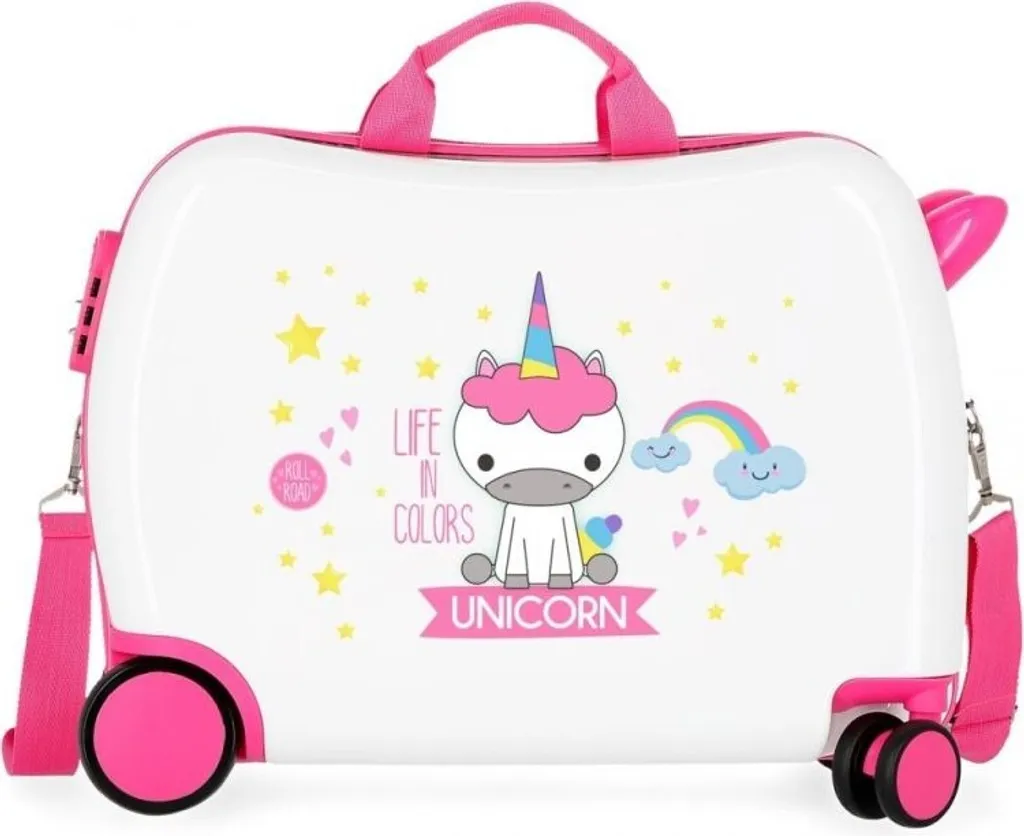 Roll Road Valigia Cavalcabile ABS Little Me Unicorn MAXI 50x38x20