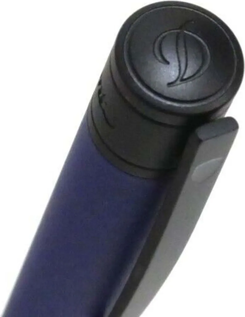 Stylo Dupont D-Initial 265002 - Finition laque bleu nuit et noir mat