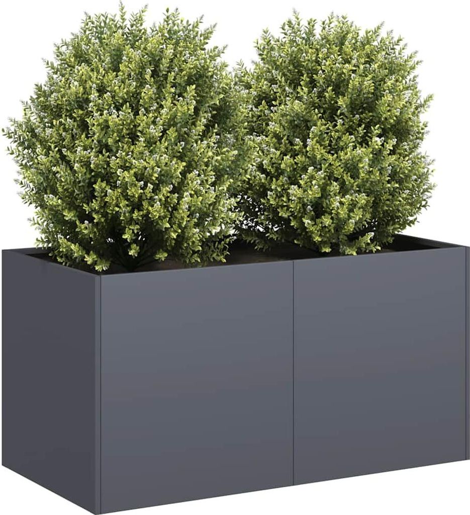 vidaXL Bac à plantes Anthracite 80x40x40 cm Acier laminé à Image du produit 