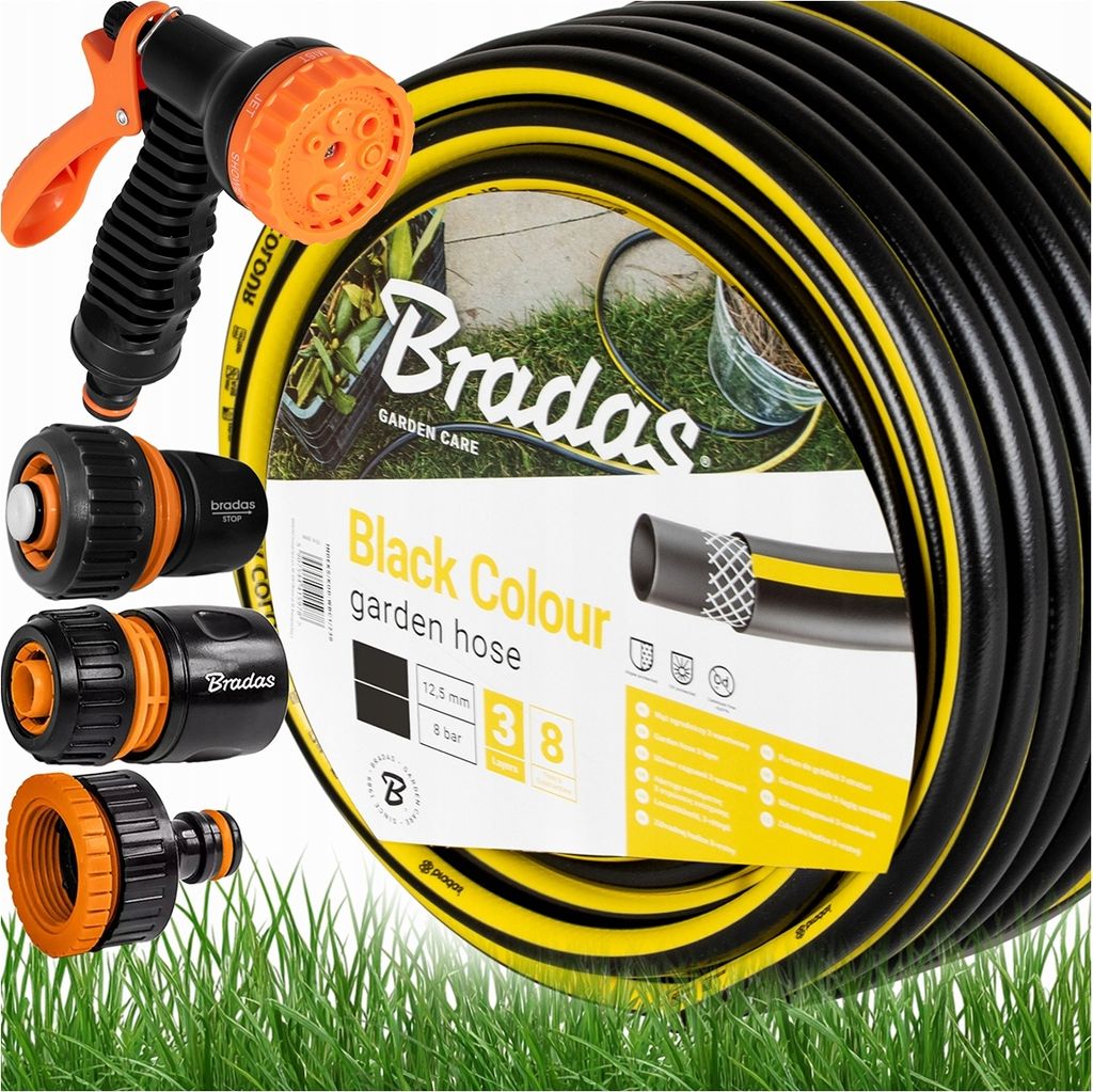 Bradas Gartenschlauch Black Colour 1/2" 50m | Pistole, Produktbild 