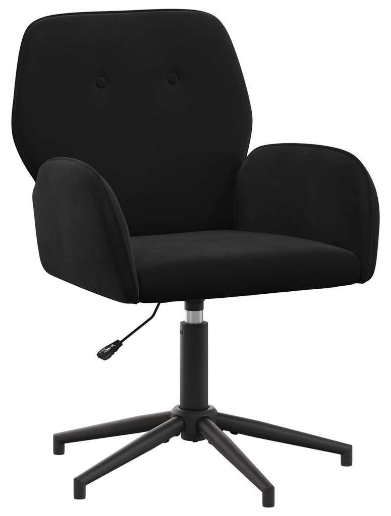 Chaise de bureau vidaXL, 54 x 55 x 90 cm, noire, revêtue de Image du produit 