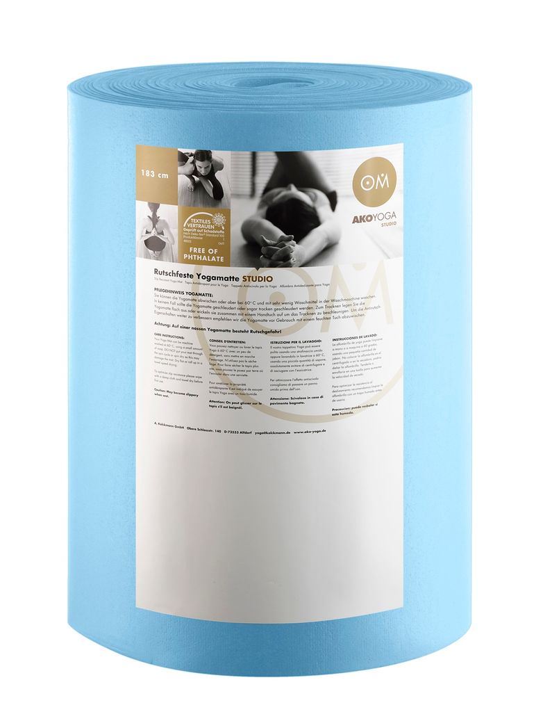 yogabox Rollenware Yogamatte Premium - hellblau 30 m x 60 cm x 3 mm