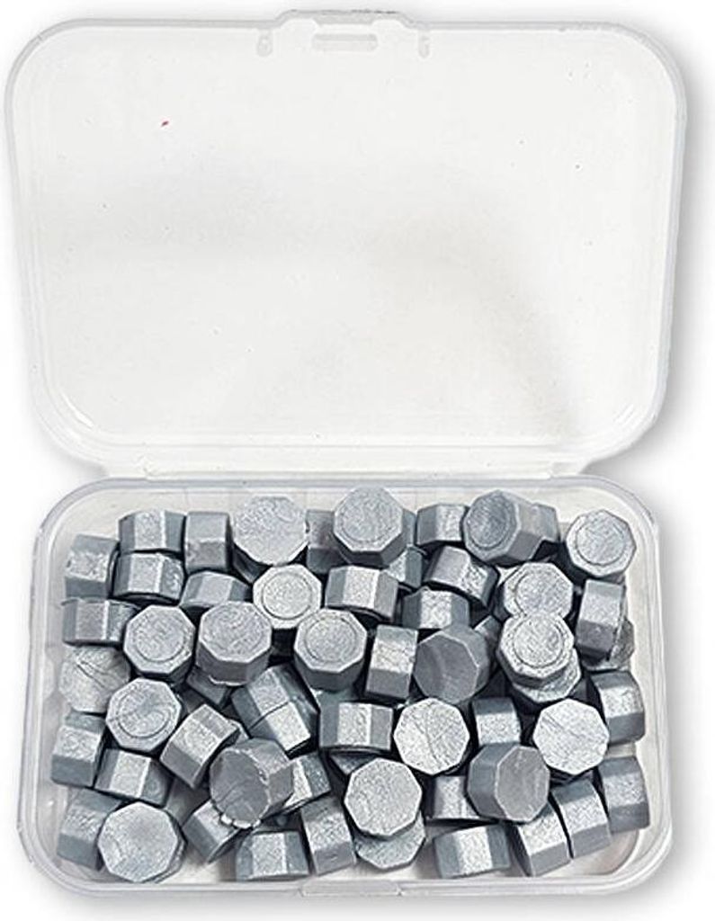 STAMPERIA - Wachsperlen - Wax beads - Wachs-Set - helles Silber 20 g