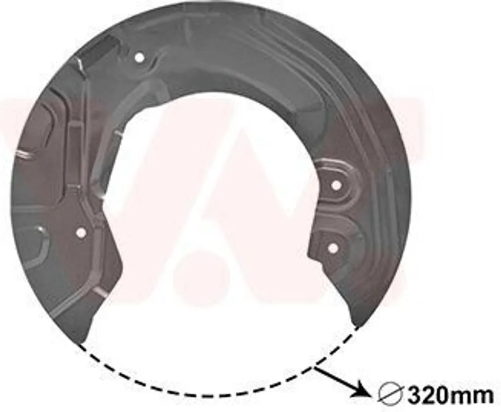 Acquista Van Wezel 0627371 Piastra Ancoraggio Freno 320mm Sinistra Online