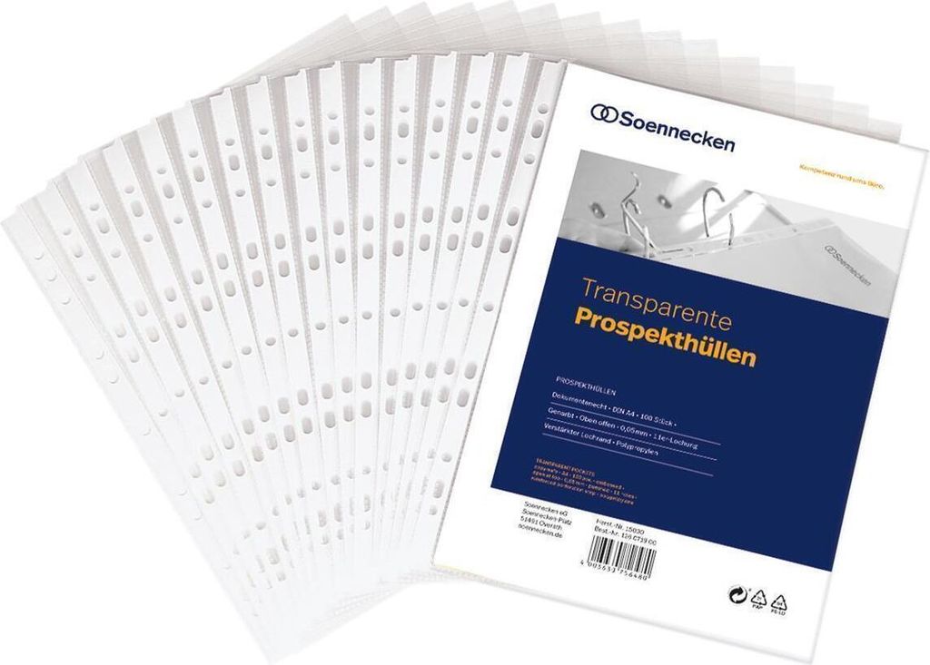 Soennecken Prospekthülle 1502 DIN A4 PP transparent 100 Obrázok produktu 