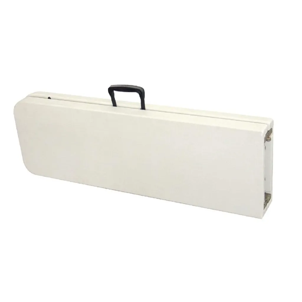 Banc pliant 183 cm Bolero en plastique blanc avec structure acier renforcé