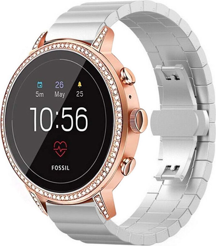 Strap-it Metallarmband - Kompatibel mit Fossil Gen 5e Armband 42mm Fossil uhrenarmband Fossil ersatzarmband Edelstahl für Smartwatch 18mm Armband ...