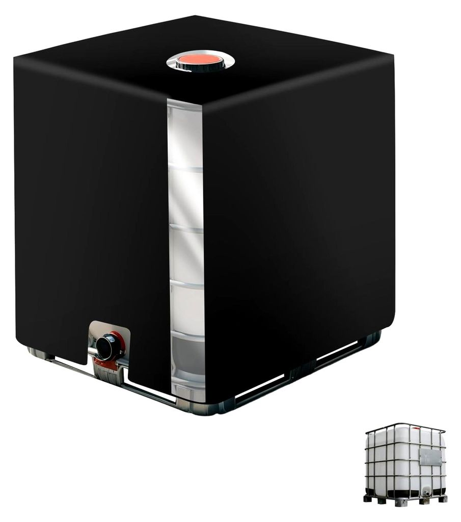 IBC Tank Abdeckung 1000L, 120x100x116cm Abdeckplane für Wassertank, UV-Schutzplane für Regenwassertank, geeignet für IBC-Behälter