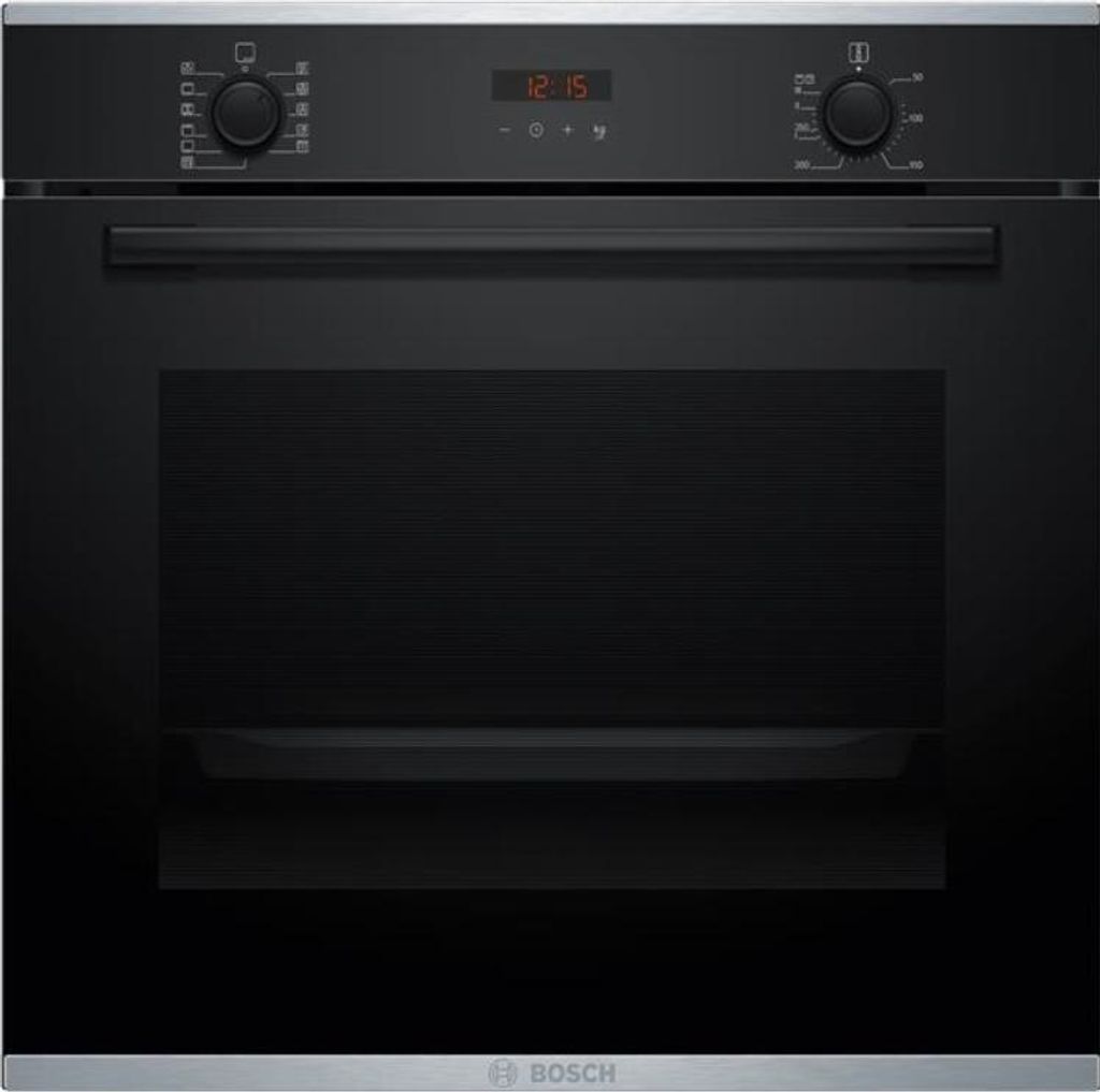 71 liter, 60 cm, schwarzer multifunktions-einbaubackofen Bosch HBA274BB3F