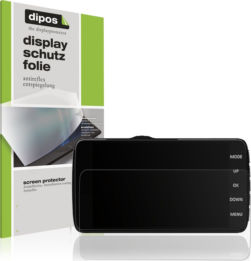 4x Schutzfolie für WeBeqer K20S Pro Dashcam matt Displayschutzfolie Folie Display Schutz dipos