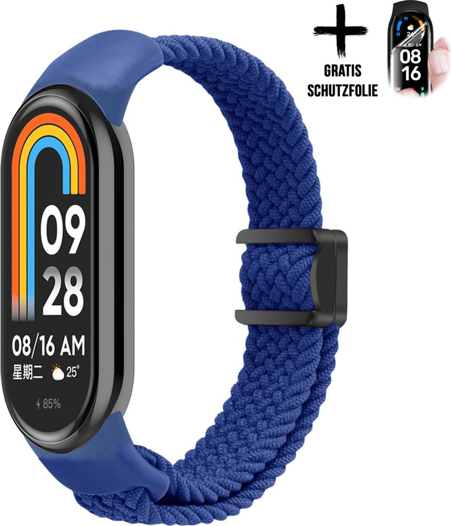 Armband Für Xiaomi Smart Band 8 9 * Blau * Nylon Magnet Produktbild 