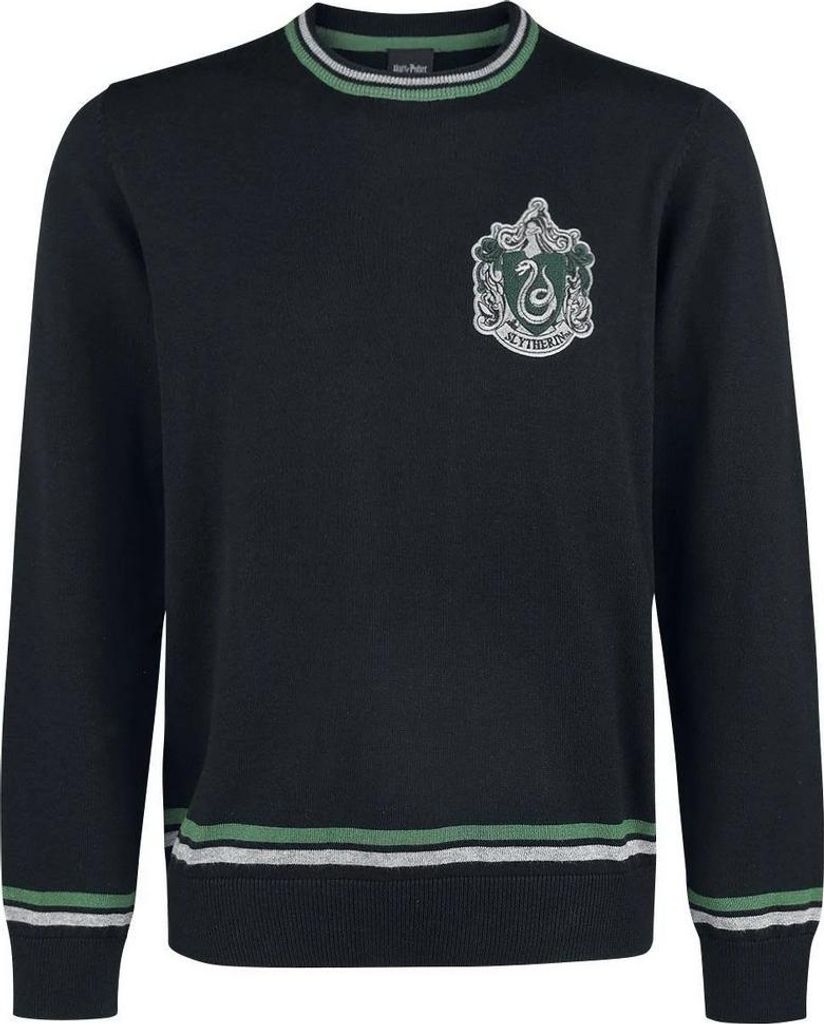 Harry Potter - "Slytherin" Sweatshirt für Herren, Zum Überziehen CD1645 (L) (Schwarz)