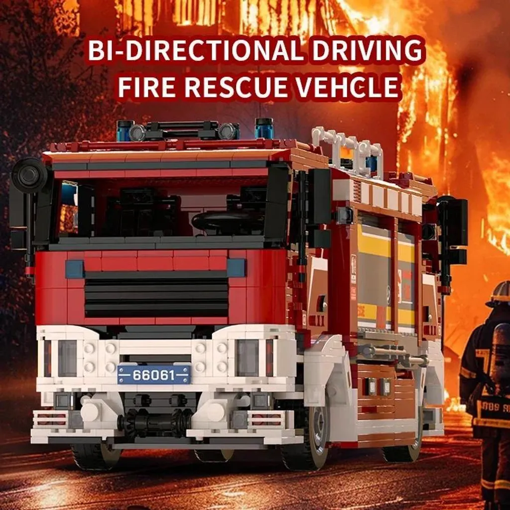 Camion de pompiers à double tête avec jet d'eau réel, modèle SD-200