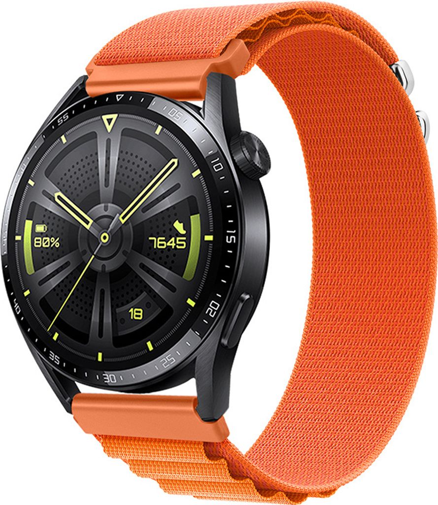BStrap Nylon Loop Armband für Huawei Watch 3 / 3 Pro, orange