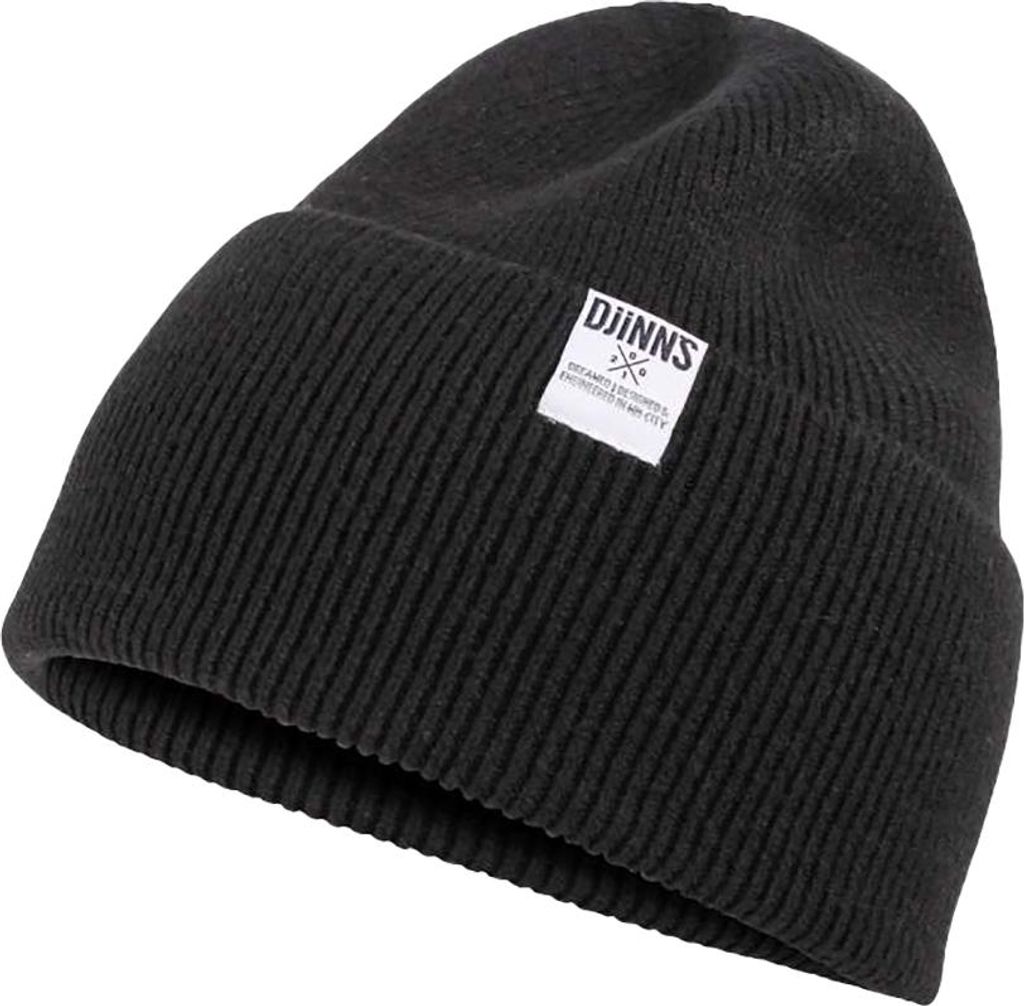 DJINNS Beanie Basic Wooly Knit black
