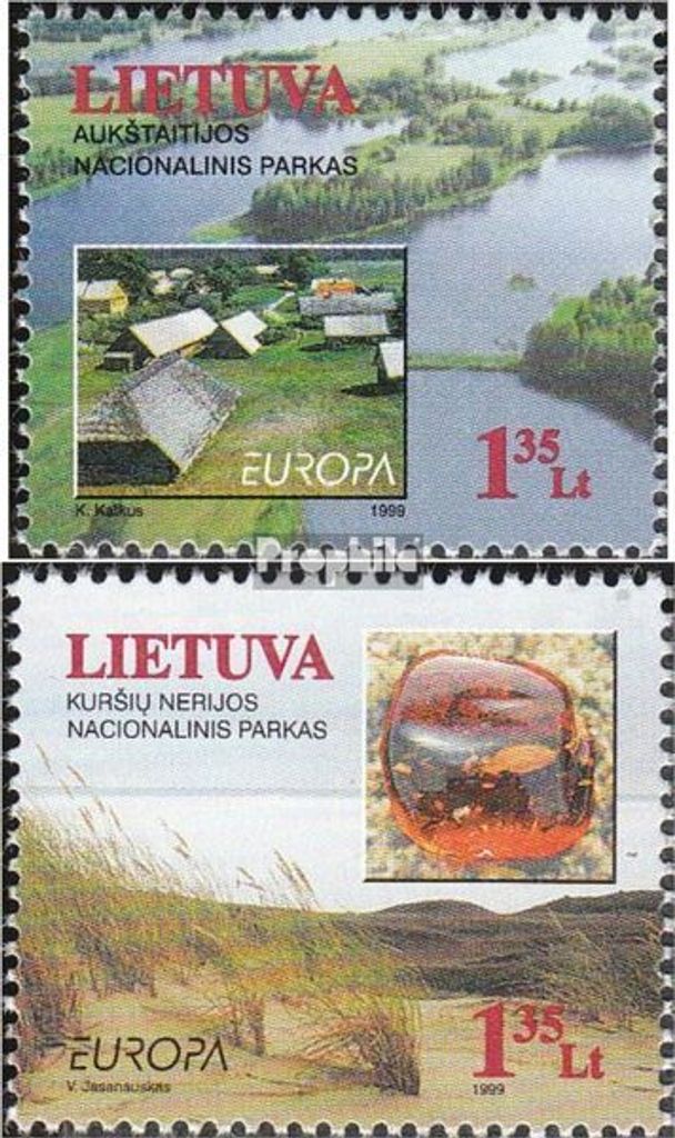 Briefmarken Litauen 1999 Mi 693-694 (kompl.Ausg.) Produktbild 