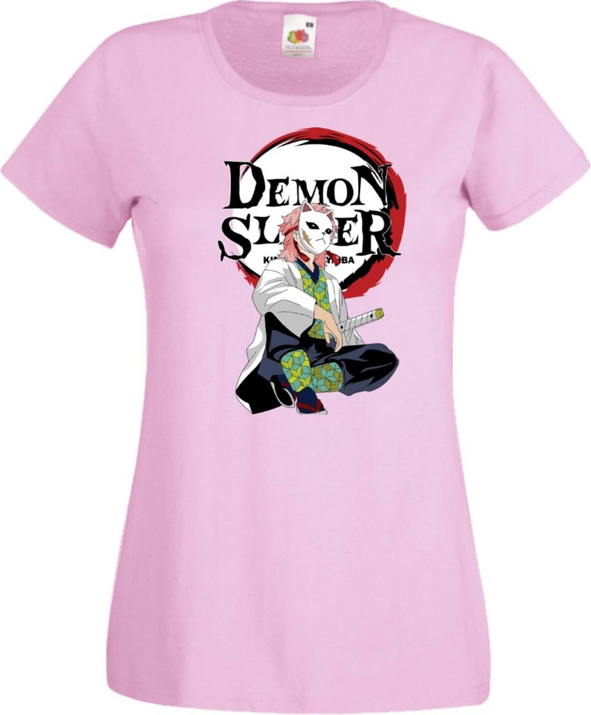 Damen T-Shirt Demon Anime Slayer Sabito Var-022 Sabito, Lady XL / Hellrosa