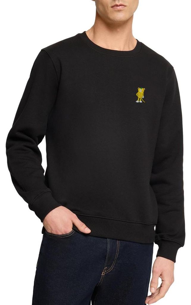 Spreadshirt Janosch Kleiner Tiger Stick Herren Premium Pullover, 3XL, Schwarz