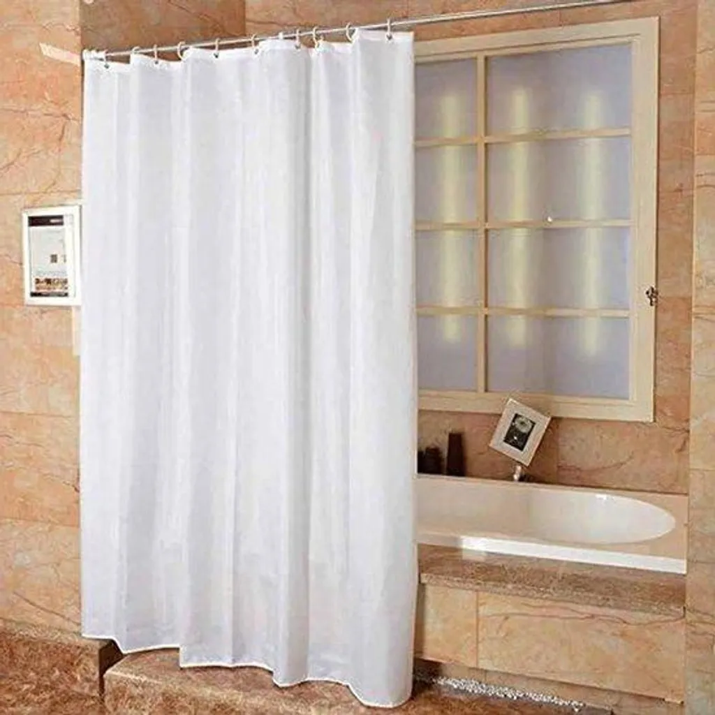 Rideau de douche anti-moisissure blanc 180x220 en polyester renforcé