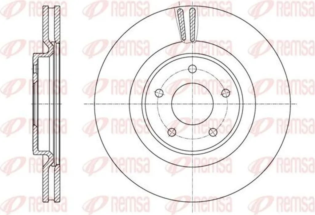 Disque de frein REMSA 61622.10 anti-vibration pour Nissan X-Trail