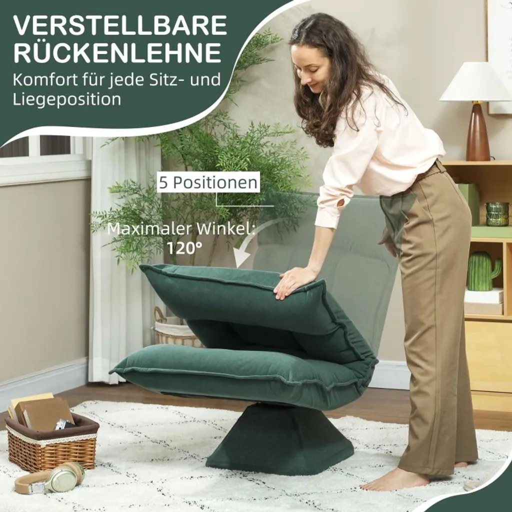 Canapé de sol pliable et modulable pour salon ou coin de méditation - 4
