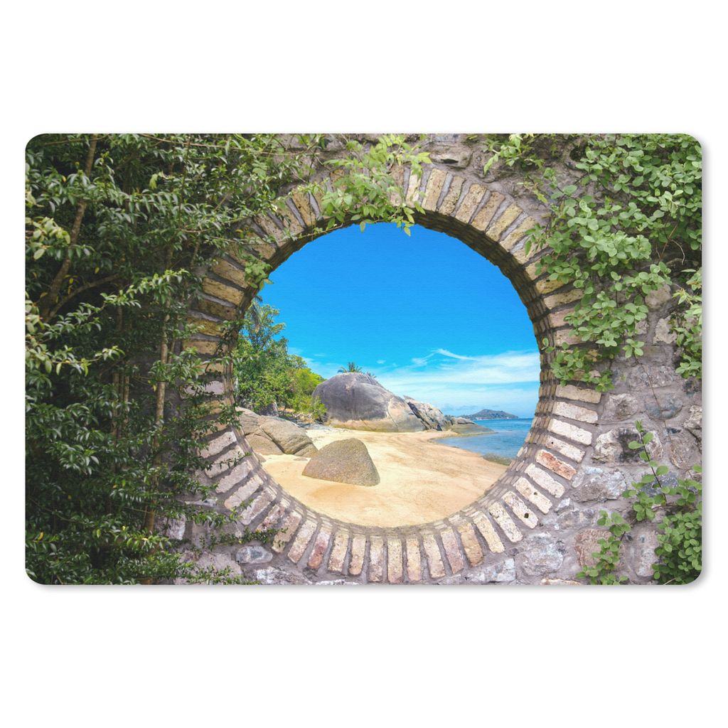 MuchoWow Mauspad Mousepad Sommer - Strand - Aussicht - Tropisch 27x18 cm - Mousepads - Maus Mat - Pad - Mausunterlage - Büroartikel - Desk Matten
