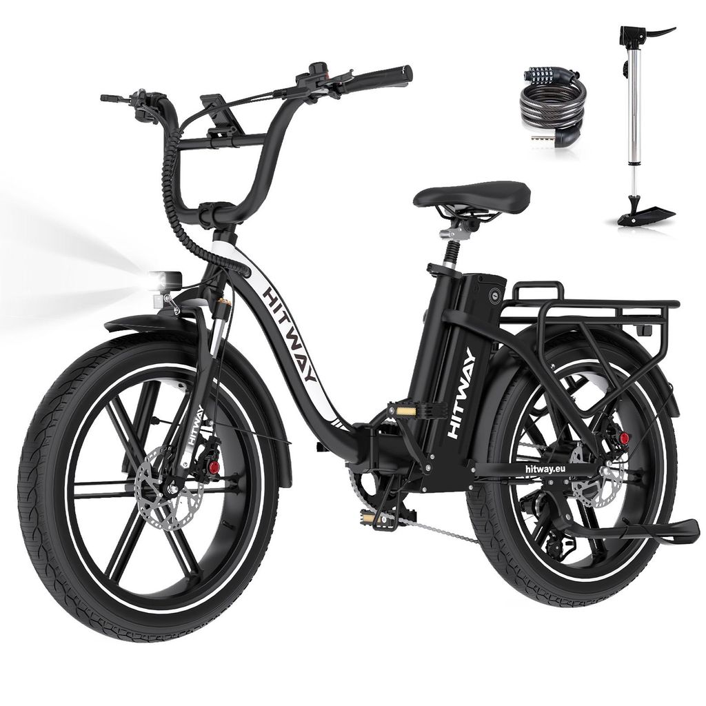 HITWAY BK6SPRO E Bike,Elektrofahrrad Faltbares,All-Terrain E-Bike mit 20 *4,0 Zoll Fat Reifen,48V 18Ah Akku,250W Motor 25 km/h 7-Gang, 60-140 km