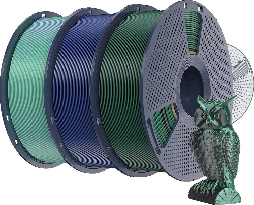 Filament 3D bicolore anti-casse flexible et durable mélange couleurs