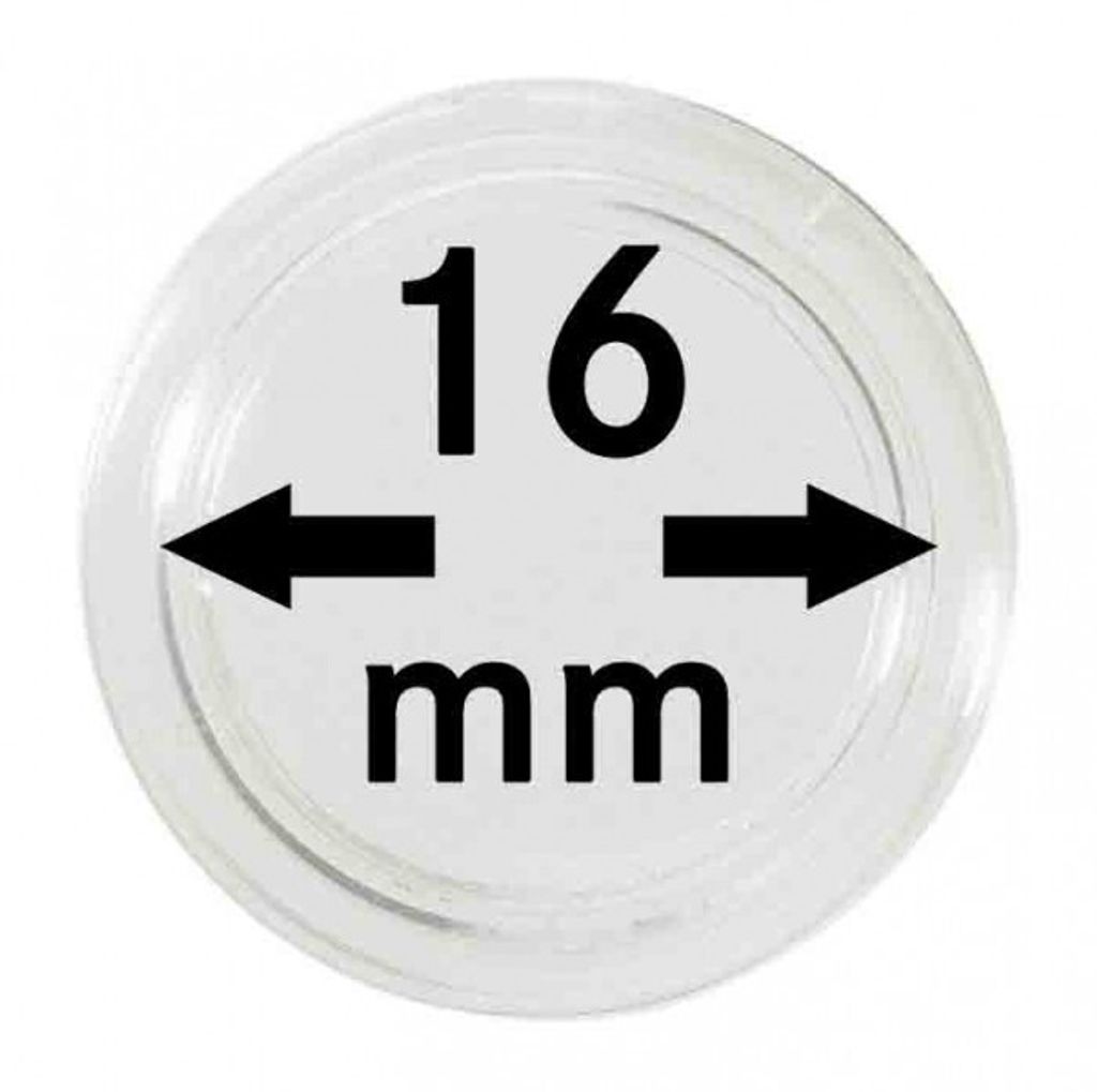 Lindner 2250016P Münzkapseln 16 mm-10er Pack Produktbild 