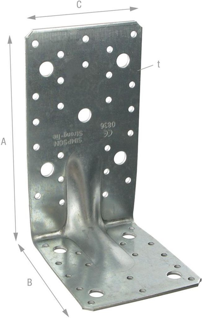 100 Stück E-NORMpro Winkelverbinder E20/3 SST (Holzverbinder Winkel) B: 170 mm