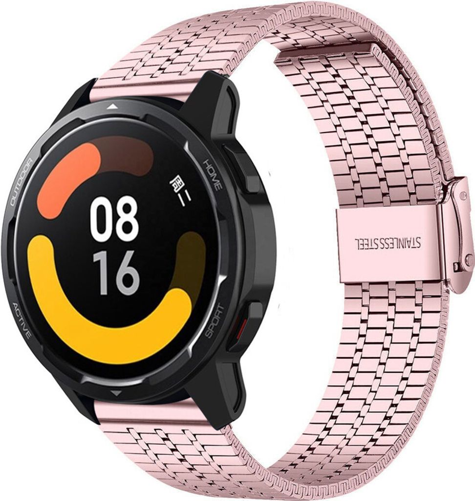 Strap-it Edelstahlarmband - Kompatibel mit Xiaomi Watch S1 Armband Ersatzarmband Edelstahl - Verstellbarer Verschluss - Hochwertiges Material - fü...