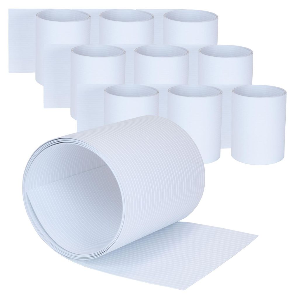 Jardinion 10x PVC Sichtschutzstreifen 250cm 3mm, Weiß, Produktbild 