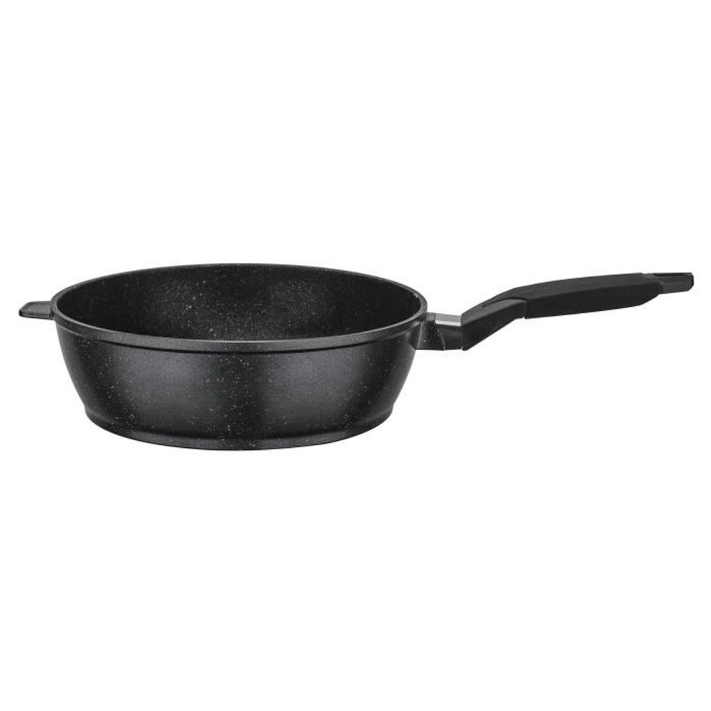 Gsw Titanium Granit PAN 457248 Bratpfanne, 24 cm max. Durchmesser, Gusseisen/Gussaluminium, Antihaftbeschichtung