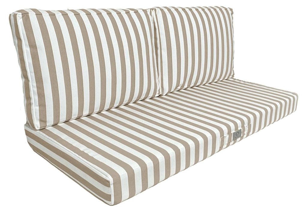 Coussins pour salon de jardin déhoussable 120x60cm - Rayure Image du produit 